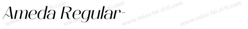 Ameda Regular字体转换